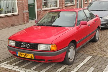 1987 Audi 80 (B3, Typ 89,89Q,8A) 1.6 CAT (70 Hp)