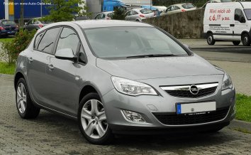 2009-2012 Opel Astra J 1.4 Turbo (120 Hp)  Technical specs, data, fuel  consumption, Dimensions