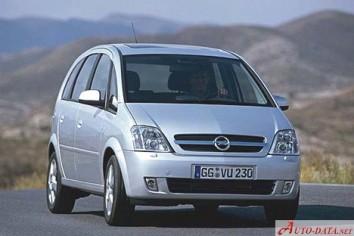 2002-2005 Opel Meriva A 1.6i 16V (100 Hp) Automatic  Technische Daten,  Verbrauch, Spezifikationen, Maße