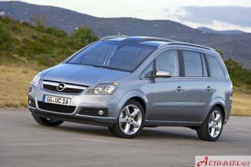 Opel Zafira B, Technische Daten, Verbrauch, Maße
