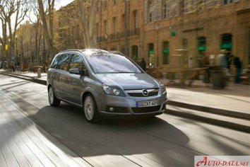 Opel Zafira B, Technische Daten, Verbrauch, Maße
