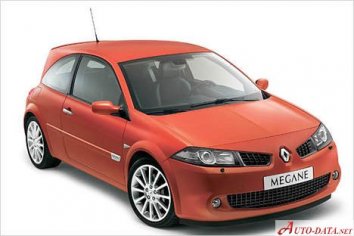 2002-2005 Renault Megane II 1.4 16V (82 Hp)  Technical specs, data, fuel  consumption, Dimensions